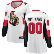 Women's Ottawa Senators Customized Fanatics Branded White Away Breakaway NHL Jersey