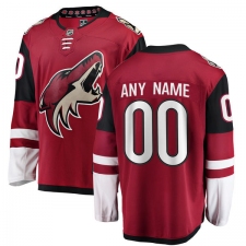 Men's Arizona Coyotes Customized Fanatics Branded Burgundy Red Home Breakaway NHL Jersey