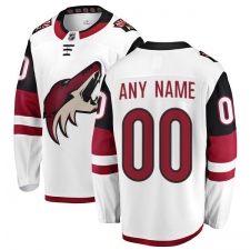 Youth Arizona Coyotes Customized Fanatics Branded White Away Breakaway NHL Jersey