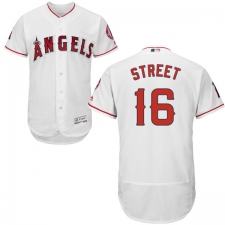 Men's Majestic Los Angeles Angels of Anaheim #16 Huston Street White Home Flex Base Authentic Collection MLB Jersey