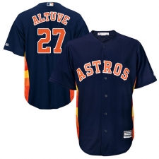 Youth Majestic Houston Astros #27 Jose Altuve Replica Navy Blue Alternate Cool Base MLB Jersey