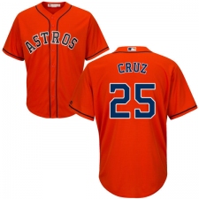 Youth Majestic Houston Astros #25 Jose Cruz Replica Orange Alternate Cool Base MLB Jersey
