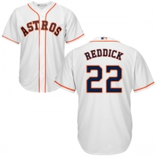 Youth Majestic Houston Astros #22 Josh Reddick Replica White Home Cool Base MLB Jersey