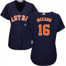 Women's Majestic Houston Astros #16 Brian McCann Replica Navy Blue Alternate Cool Base MLB Jersey