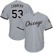 Men's Majestic Chicago White Sox #53 Melky Cabrera Grey Road Flex Base Authentic Collection MLB Jersey