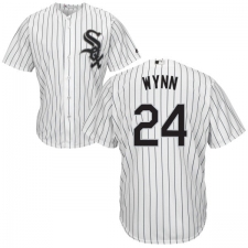 Youth Majestic Chicago White Sox #24 Early Wynn Authentic White Home Cool Base MLB Jersey
