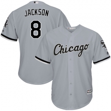 Men's Majestic Chicago White Sox #8 Bo Jackson Grey Road Flex Base Authentic Collection MLB Jersey