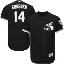 Men's Majestic Chicago White Sox #14 Paul Konerko Authentic Black Alternate Home Cool Base MLB Jersey