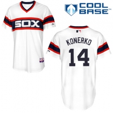 Men's Majestic Chicago White Sox #14 Paul Konerko White Alternate Flex Base Authentic Collection MLB Jersey