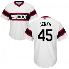 Youth Majestic Chicago White Sox #45 Bobby Jenks Replica White 2013 Alternate Home Cool Base MLB Jersey