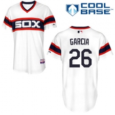 Men's Majestic Chicago White Sox #26 Avisail Garcia White Alternate Flex Base Authentic Collection MLB Jersey