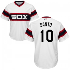 Men's Majestic Chicago White Sox #10 Ron Santo White Alternate Flex Base Authentic Collection MLB Jersey