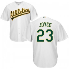 Men's Majestic Oakland Athletics #23 Matt Joyce Replica White Home Cool Base MLB Jersey