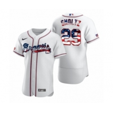 Men's John Smoltz #29 Atlanta Braves White 2020 Stars & Stripes 4th of July Jersey