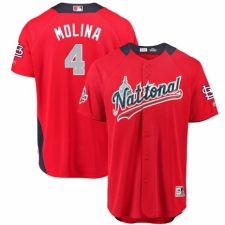 Men's Majestic St. Louis Cardinals #4 Yadier Molina Game Red National League 2018 MLB All-Star MLB Jersey