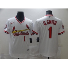Men's Nike St. Louis Cardinals #1 Ozzie Smith White Jersey