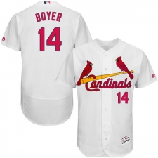 Men's Majestic St. Louis Cardinals #14 Ken Boyer White Home Flex Base Authentic Collection MLB Jersey
