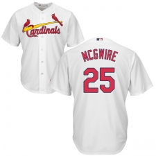 Youth Majestic St. Louis Cardinals #25 Mark McGwire Replica White Home Cool Base MLB Jersey