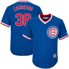 Youth Majestic Chicago Cubs #38 Carlos Zambrano Replica Royal Blue Cooperstown Cool Base MLB Jersey