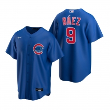 Men's Nike Chicago Cubs #9 Javier Baez Royal Alternate Stitched Baseball Jersey