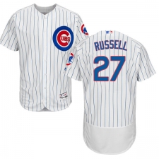 Men's Majestic Chicago Cubs #27 Addison Russell White Home Flex Base Authentic Collection MLB Jersey