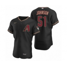 Men's Arizona Diamondbacks #51 Randy Johnson Nike Black Authentic 2020 Alternate Jersey