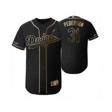 Men's 2019 Golden Edition Los Angeles Dodgers Black #31 Joc Pederson Flex Base Jersey