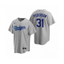 Men's Los Angeles Dodgers #31 Joc Pederson Nike Gray Replica Alternate Jersey