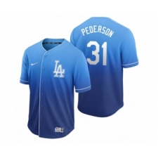 Men's Los Angeles Dodgers #31 Joc Pederson Royal Fade Nike Jersey