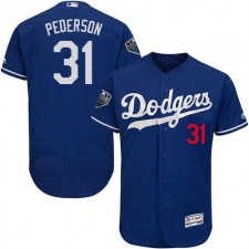 Men's Majestic Los Angeles Dodgers #31 Joc Pederson Royal Blue Flexbase Authentic Collection 2018 World Series MLB Jersey