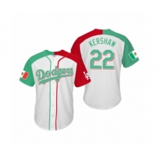 Men's Clayton Kershaw #22 Los Angeles Dodgers Two-Tone Mexican Heritage Night Cool Base Jersey