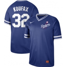 Men's Nike Los Angeles Dodgers #32 Sandy Koufax Royal Authentic Cooperstown Collection Stitched Baseball Jersey