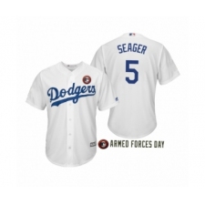 Men's 2019 Armed Forces Day Corey Seager #5 Los Angeles Dodgers White Jersey