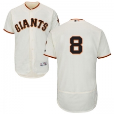 Men's Majestic San Francisco Giants #8 Hunter Pence Cream Home Flex Base Authentic Collection MLB Jersey