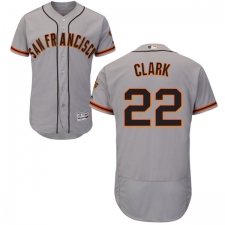 Men's Majestic San Francisco Giants #22 Will Clark Grey Road Flex Base Authentic Collection MLB Jersey