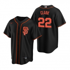 Men's Nike San Francisco Giants #22 Will Clark Black Alternate Stitched Baseball Jersey