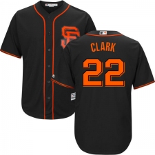 Youth Majestic San Francisco Giants #22 Will Clark Replica Black Alternate Cool Base MLB Jersey