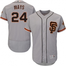 Men's Majestic San Francisco Giants #24 Willie Mays Grey Alternate Flex Base Authentic Collection MLB Jersey