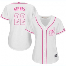 Women's Majestic Cleveland Indians #22 Jason Kipnis Replica White Fashion Cool Base MLB Jersey