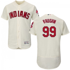 Men's Majestic Cleveland Indians #99 Ricky Vaughn Cream Alternate Flex Base Authentic Collection MLB Jersey
