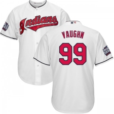Youth Majestic Cleveland Indians #99 Ricky Vaughn Authentic White Home 2016 World Series Bound Cool Base MLB Jersey