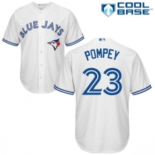 Youth Majestic Toronto Blue Jays #23 Dalton Pompey Replica White Home MLB Jersey