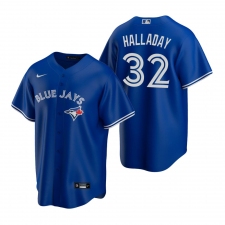 Men's Nike Toronto Blue Jays #32 Roy Halladay Royal Alternate Stitched Baseball Jersey