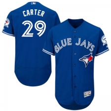 Men's Majestic Toronto Blue Jays #29 Joe Carter Blue Alternate Flex Base Authentic Collection MLB Jersey