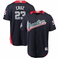 Men's Majestic Seattle Mariners #23 Nelson Cruz Game Navy Blue American League 2018 MLB All-Star MLB Jersey