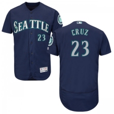 Men's Majestic Seattle Mariners #23 Nelson Cruz Navy Blue Alternate Flex Base Authentic Collection MLB Jersey