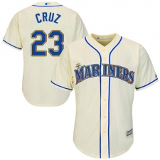 Men's Majestic Seattle Mariners #23 Nelson Cruz Replica Cream Alternate Cool Base MLB Jersey