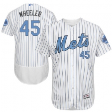 Men's Majestic New York Mets #45 Zack Wheeler Authentic White 2016 Father's Day Fashion Flex Base MLB Jersey