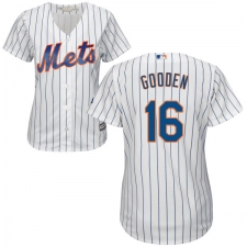 Women's Majestic New York Mets #16 Dwight Gooden Authentic White Home Cool Base MLB Jersey