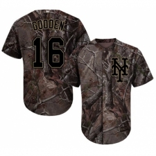 Youth Majestic New York Mets #16 Dwight Gooden Authentic Camo Realtree Collection Flex Base MLB Jersey